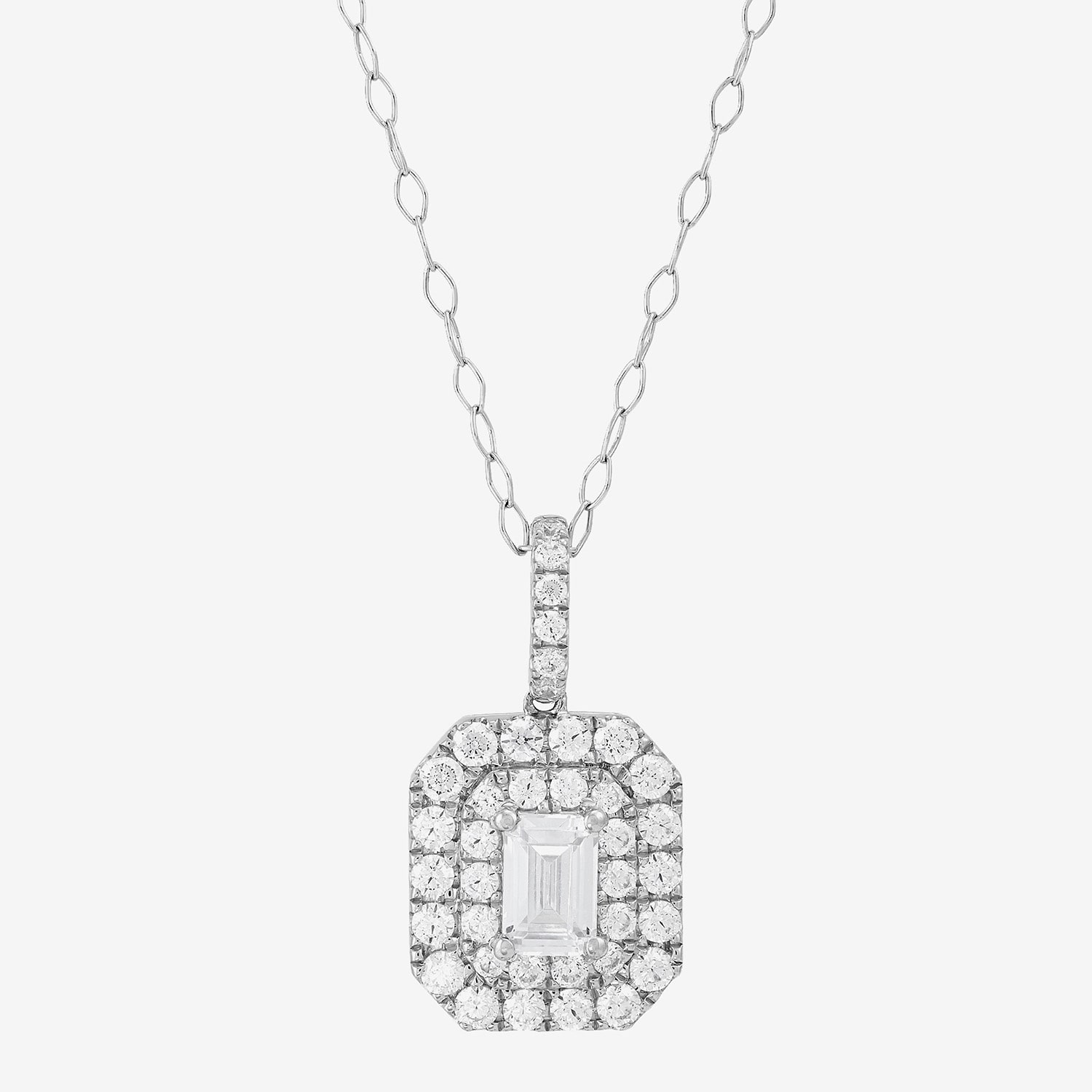 Limited Quantities! Womens 1 1/4 CT. T.W. Lab Grown White Diamond 14K Gold 18 Inch Pendant Necklace