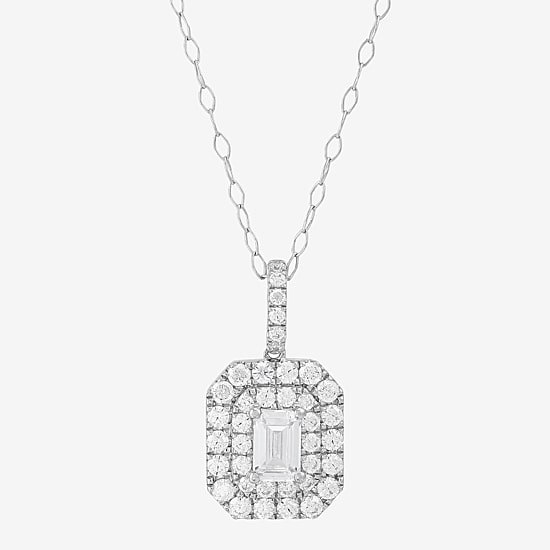 Limited Quantities! Womens 1 1/4 CT. T.W. Lab Grown White Diamond 14K Gold 18 Inch Pendant Necklace