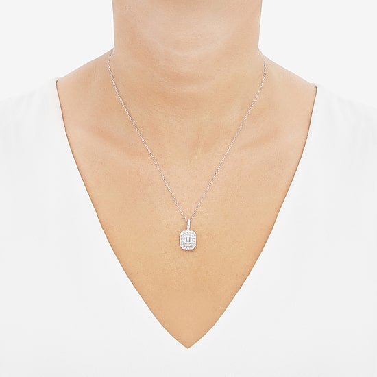 Limited Quantities! Womens 1 1/4 CT. T.W. Lab Grown White Diamond 14K Gold 18 Inch Pendant Necklace
