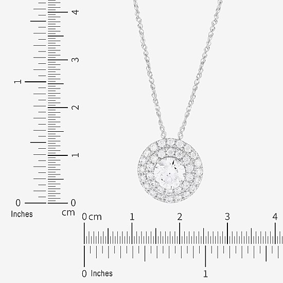 Limited Quantities! Womens 1 1/2 CT. T.W. Lab Grown White Diamond 14K Gold Round 18 Inch Pendant Necklace