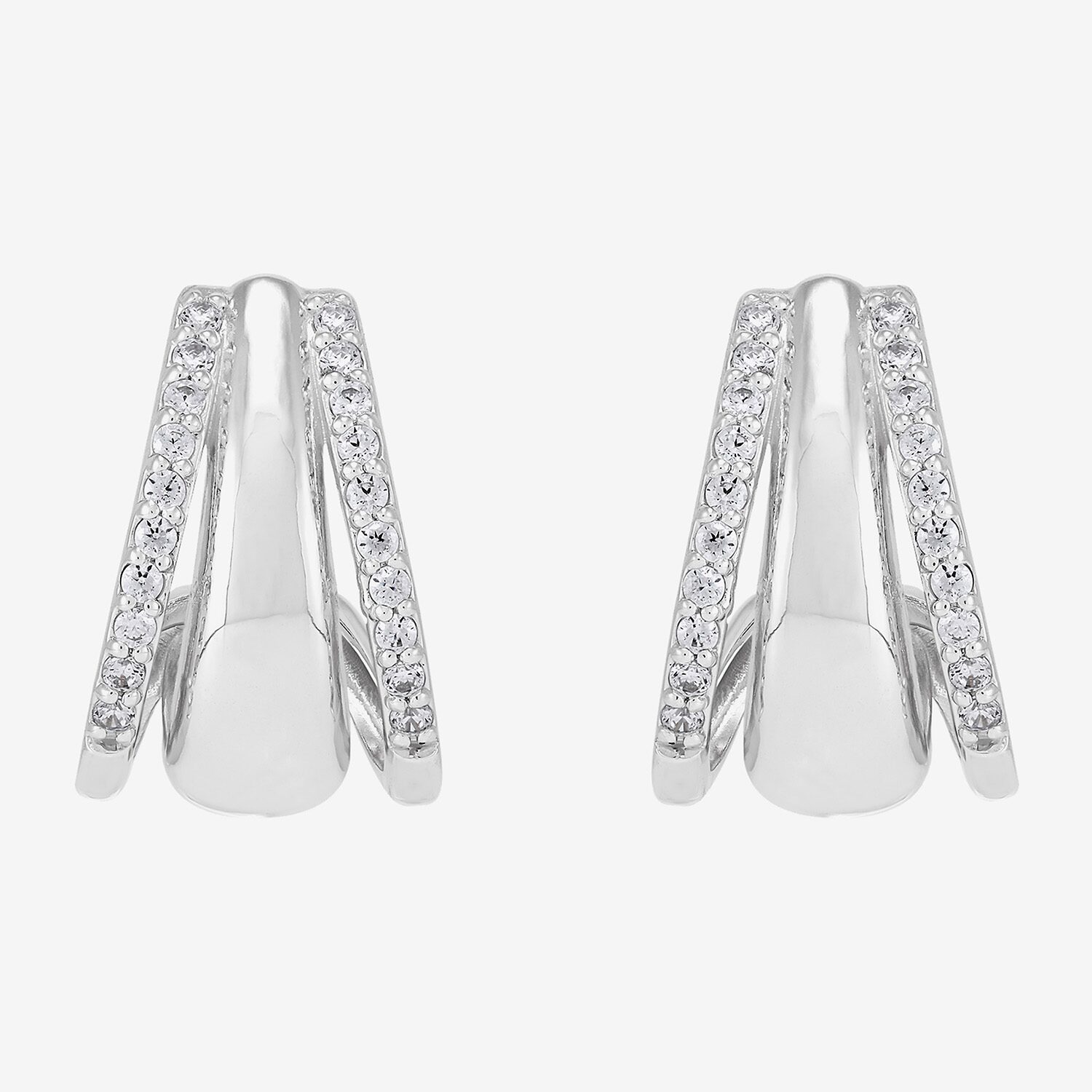 Limited Quantities! Womens 1/4 CT. T.W. Lab Grown White Diamond Sterling Silver 14.5mm Hoop Earrings