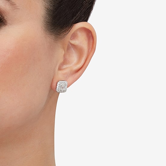 Limited Quantities! 1 1/2 CT. T.W. Lab Grown White Diamond 14K Gold 11.4mm Stud Earrings