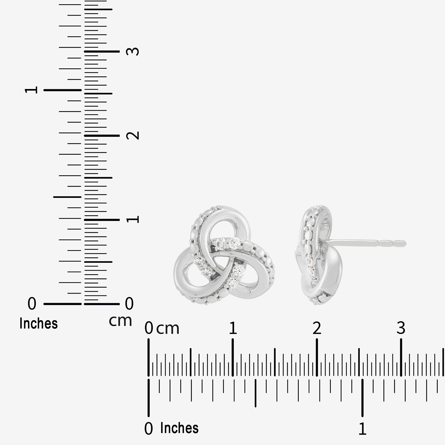 Limited Quantities! 1/10 CT. T.W. Lab Grown White Diamond Sterling Silver 10.2mm Stud Earrings