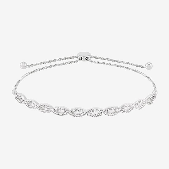 Limited Quantities! Womens 1 1/4 CT. T.W. Lab Grown White Diamond 10K Gold Bolo Bracelet