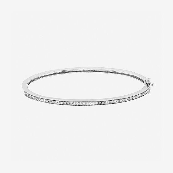 Limited Quantities! Womens 1/2 CT. T.W. Lab Grown White Diamond Sterling Silver Bangle Bracelet