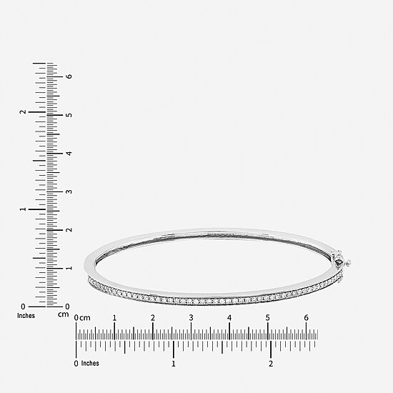 Limited Quantities! Womens 1/2 CT. T.W. Lab Grown White Diamond Sterling Silver Bangle Bracelet