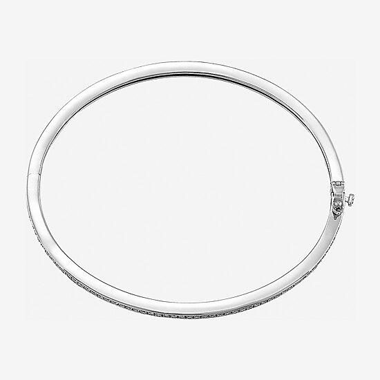 Limited Quantities! Womens 1/2 CT. T.W. Lab Grown White Diamond Sterling Silver Bangle Bracelet