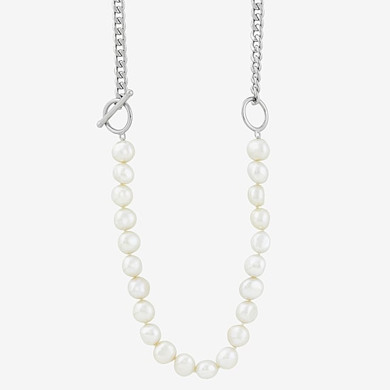 Limited Quantities! Womens White Sterling Silver 24 Inch Strand Necklace