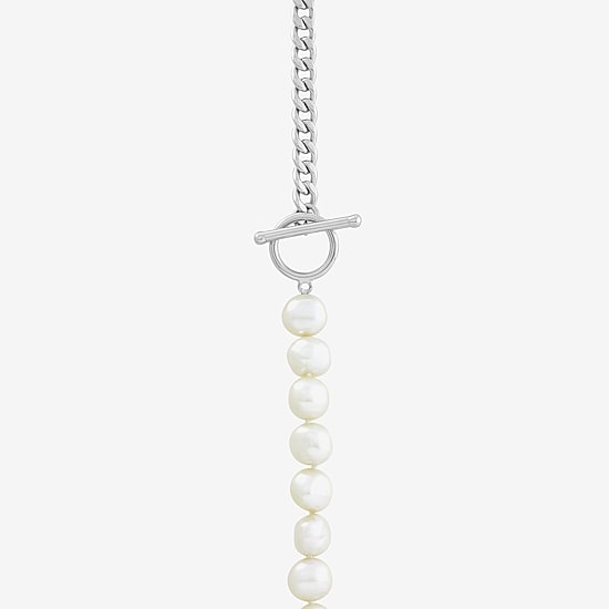 Limited Quantities! Womens White Sterling Silver 24 Inch Strand Necklace