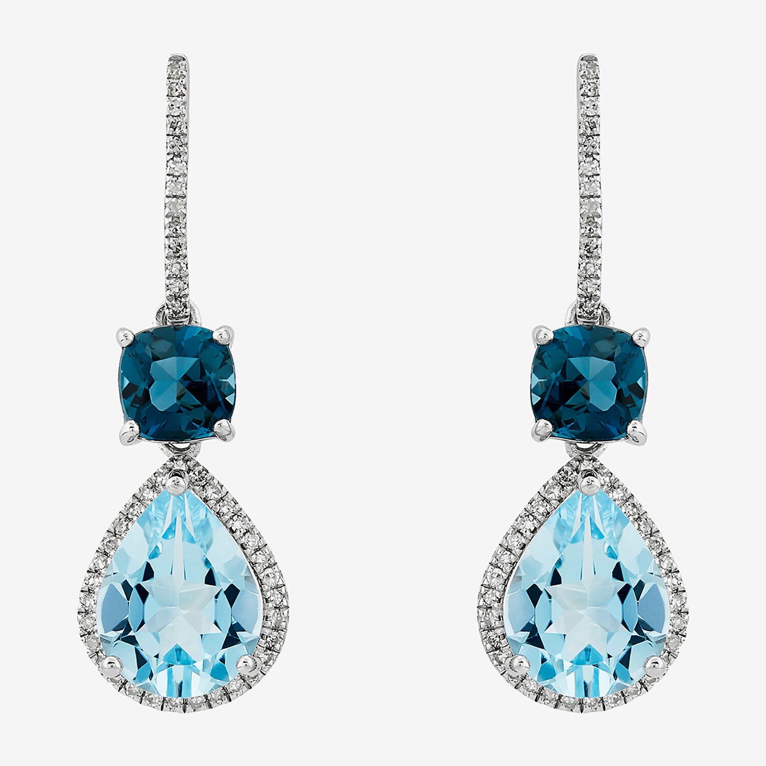 Limited Quantities! Womens 1/10 CT. T.W. Genuine Blue Topaz Sterling Silver Drop Earrings