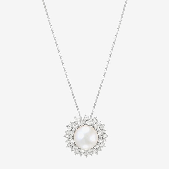 Limited Quantities! Womens 3/4 CT. T.W. Dyed White Cultured Freshwater Pearl 14K Gold 18 Inch Pendant Necklace