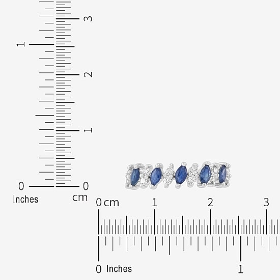 Limited Quantities! Womens 4.5MM Lab Created Blue Sapphire 14K Gold Over Silver Band