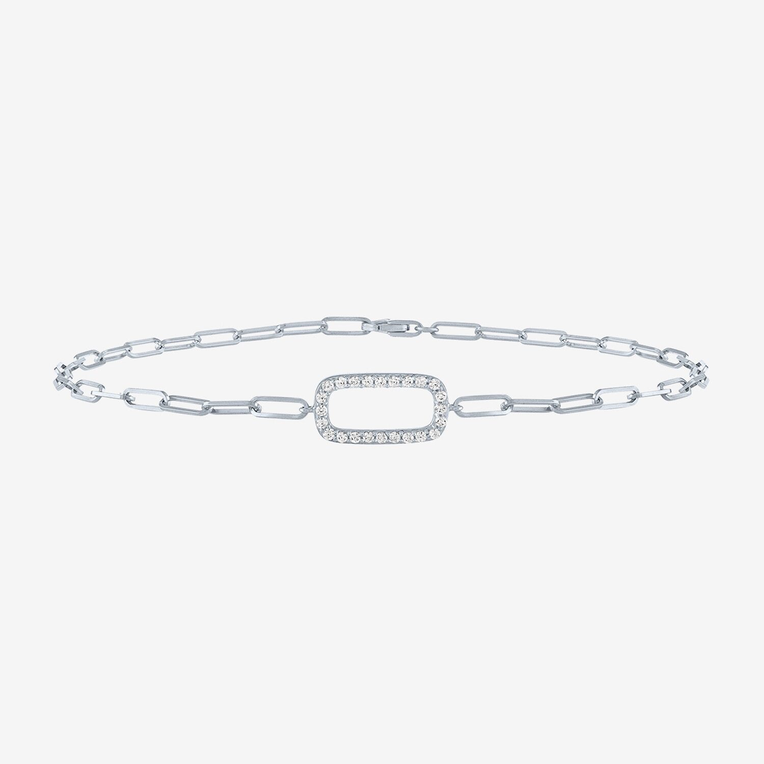 Diamond Addiction (G-H / Si2-I1) Womens 10K Gold 8 Inch Link Chain Bracelet