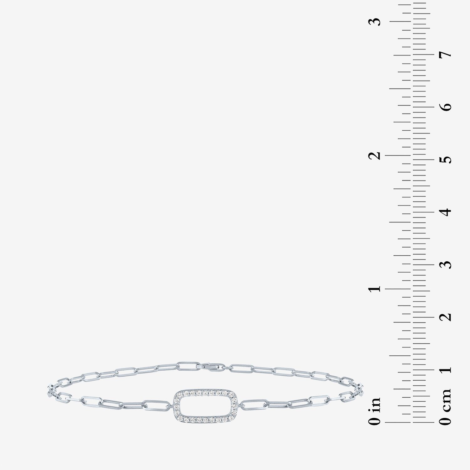 Diamond Addiction (G-H / Si2-I1) Womens 10K Gold 8 Inch Link Chain Bracelet