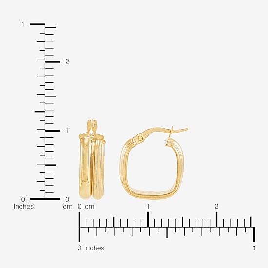 Gold Addiction Womens 10K Gold Hoop Earrings