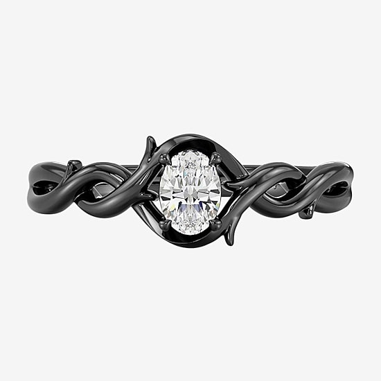Enchanted Disney Fine Jewelry Maleficent (F,Si1) Womens 1/3 CT. Lab Grown White Diamond Sterling Silver Maleficent Cocktail Ring
