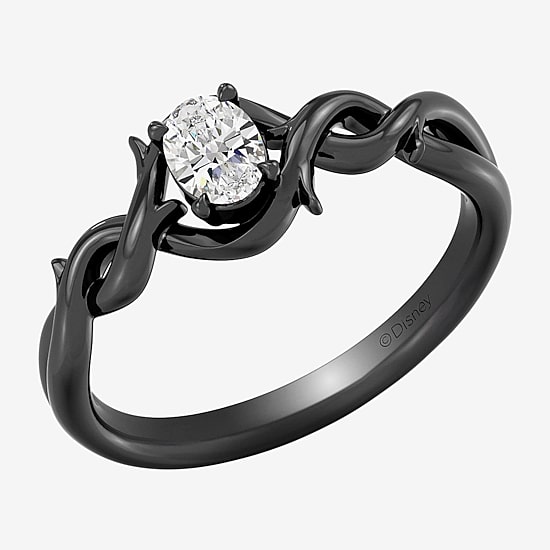Enchanted Disney Fine Jewelry Maleficent (F,Si1) Womens 1/3 CT. Lab Grown White Diamond Sterling Silver Maleficent Cocktail Ring