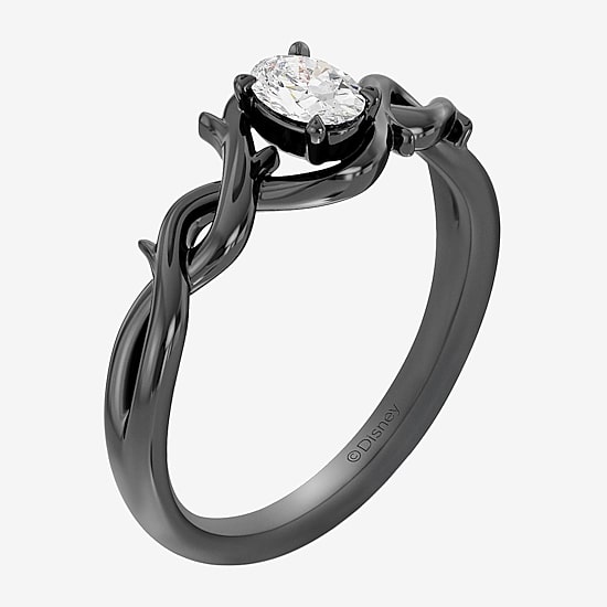 Enchanted Disney Fine Jewelry Maleficent (F,Si1) Womens 1/3 CT. Lab Grown White Diamond Sterling Silver Maleficent Cocktail Ring