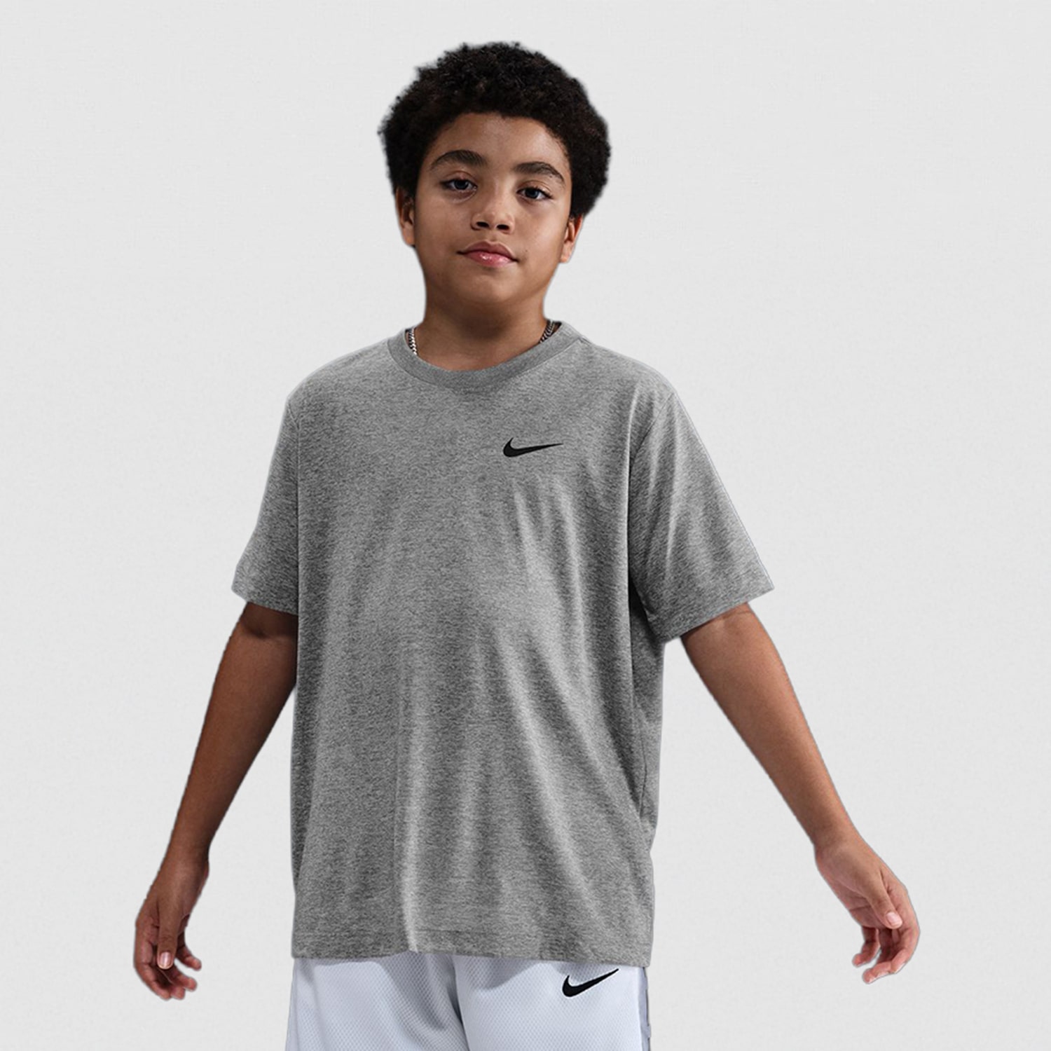Nike Dri-Fit Swoosh Big Kid Unisex Crew Neck Short Sleeve Regular Fit Graphic T-Shirt