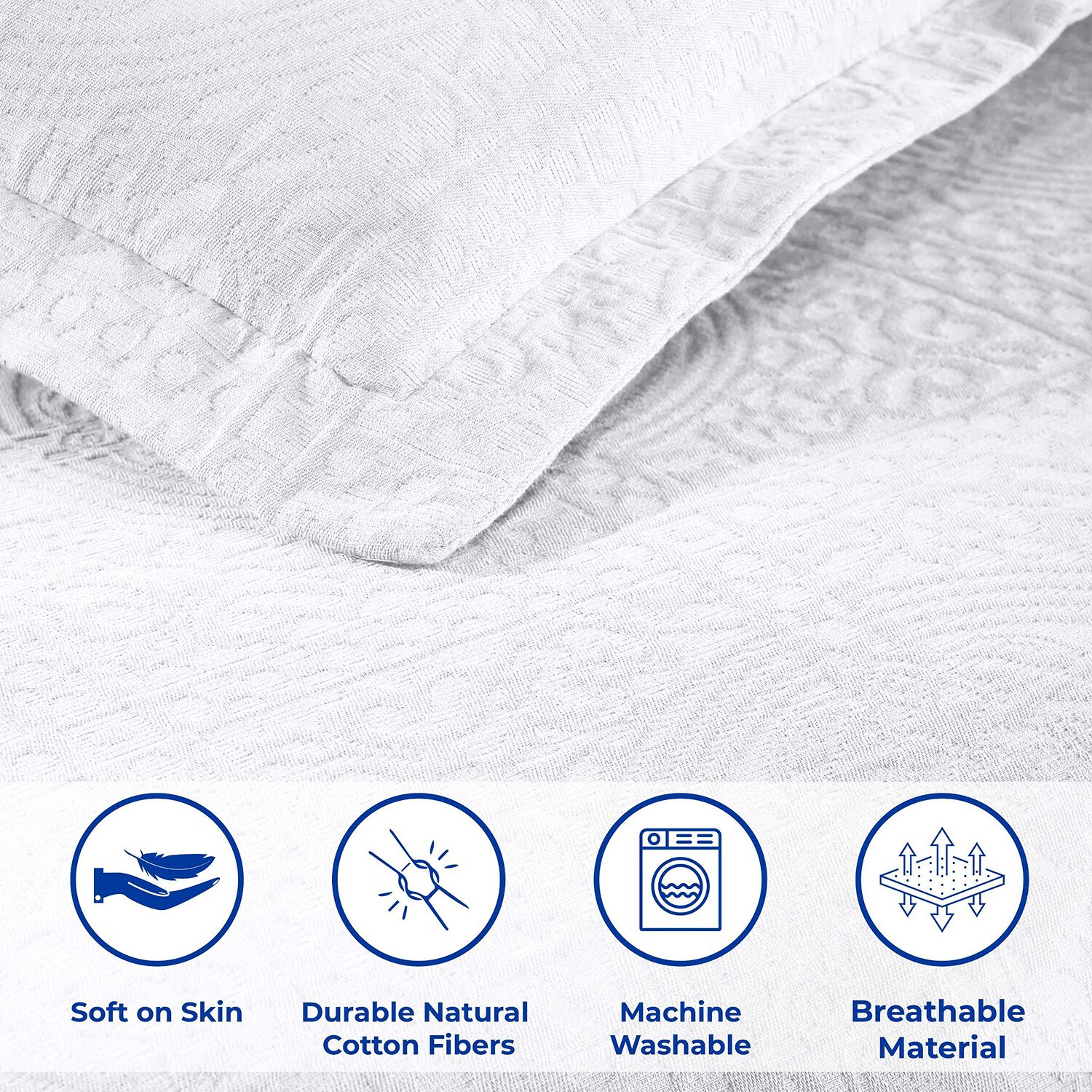 SUPERIOR® Fleur De Lis Matelasse French Pattern Jacquard Bedspread