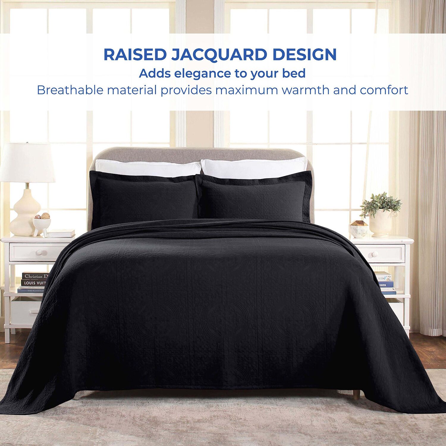 SUPERIOR® Fleur De Lis Matelasse French Pattern Jacquard Bedspread