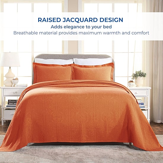 SUPERIOR® Fleur De Lis Matelasse French Pattern Jacquard Bedspread