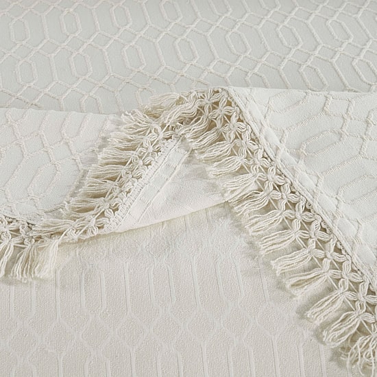 SUPERIOR® Remi Geometric Fringe Boho Modern Jacquard Bedspread