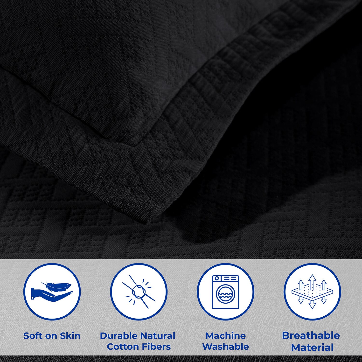 SUPERIOR® Basketweave Matelasse Cotton Woven Jacquard Bedspread