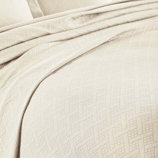 SUPERIOR® Basketweave Matelasse Cotton Woven Jacquard Bedspread