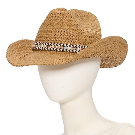 a.n.a Straw Open Weave Pink Womens Cowboy Hat, Color: Light