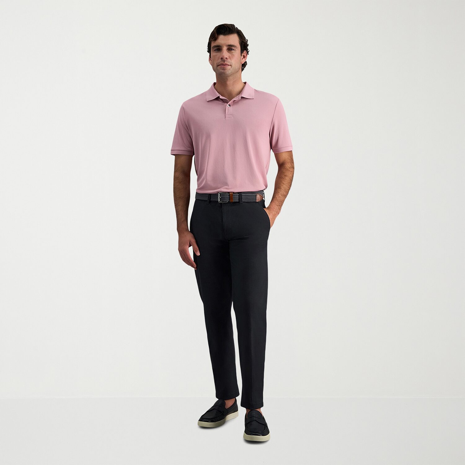 Haggar Cotton Canvas Mens Straight Fit Flat Front Pant