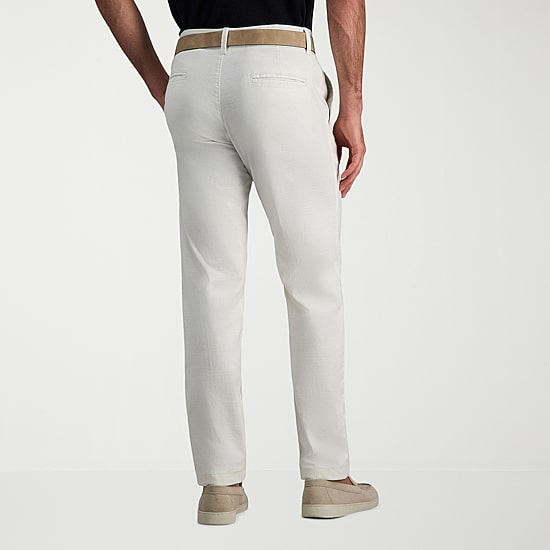 Haggar Cotton Canvas Mens Straight Fit Flat Front Pant