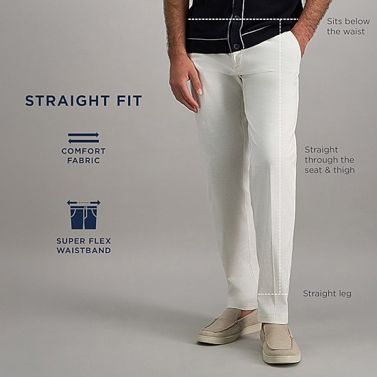 Haggar Cotton Canvas Mens Straight Fit Flat Front Pant