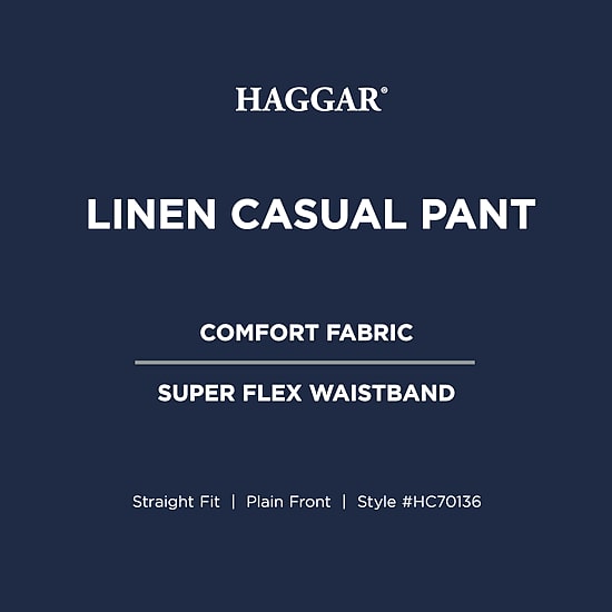 Haggar Cotton Canvas Mens Straight Fit Flat Front Pant