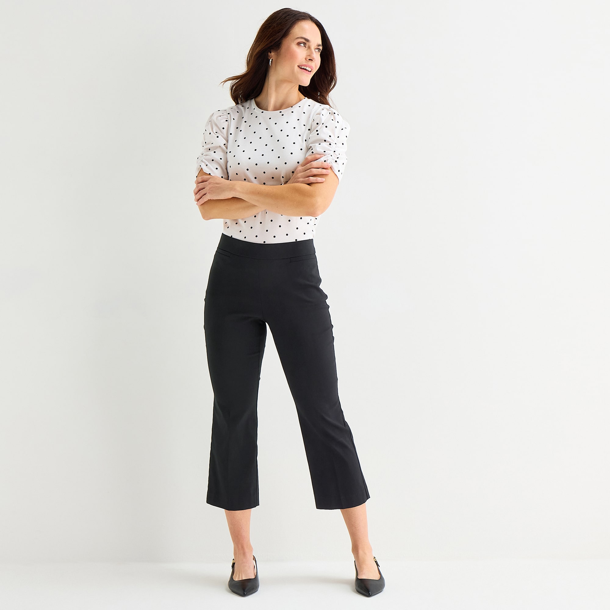 Liz Claiborne Lisa Womens Flare Capri Pant