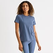 Xersion Womens Cotton Crew Neck Short Sleeve T-Shirt