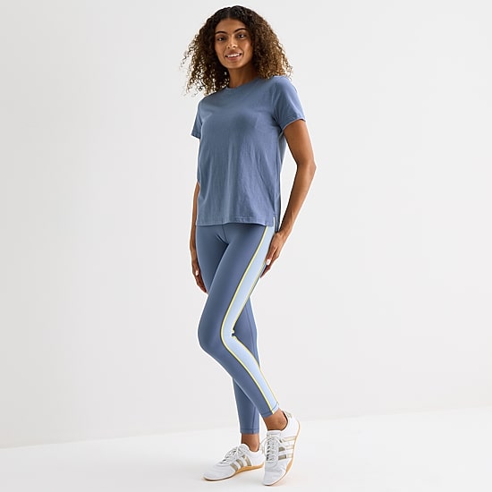 Xersion Womens Cotton Crew Neck Short Sleeve T-Shirt
