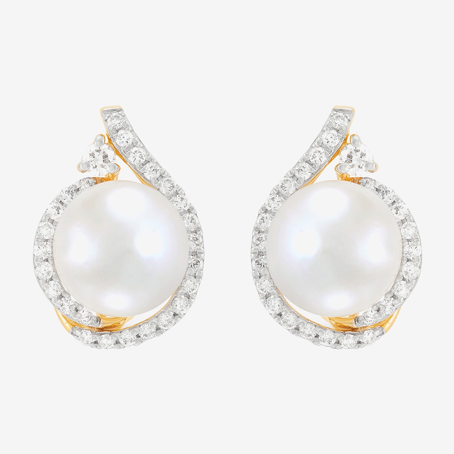 Limited Quantities! 3/8 CT. T.W. Genuine White 14K Gold 14.9mm Stud Earrings
