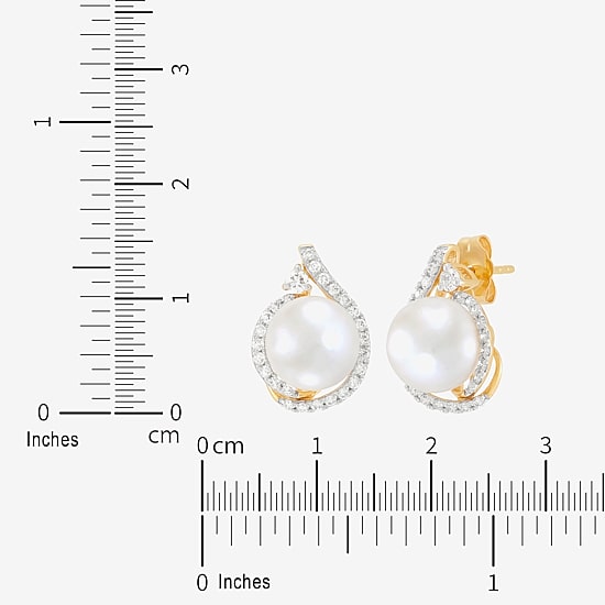 Limited Quantities! 3/8 CT. T.W. Genuine White 14K Gold 14.9mm Stud Earrings