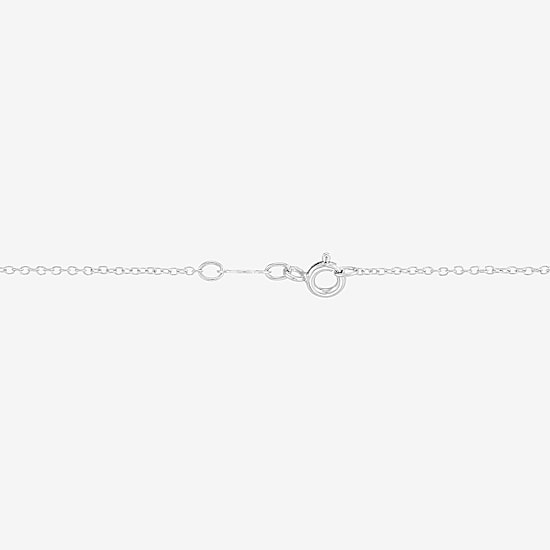 Limited Quantities! Womens Genuine Blue Aquamarine Sterling Silver Cross 18 Inch Pendant Necklace