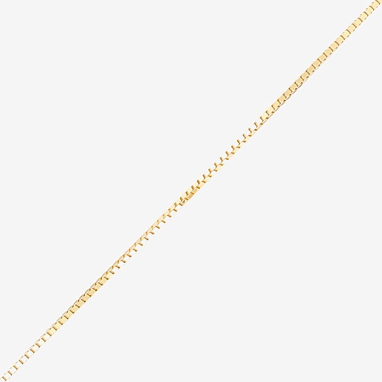 Made in Italy Womens 10K Gold 20 Inch Box Chain Necklace