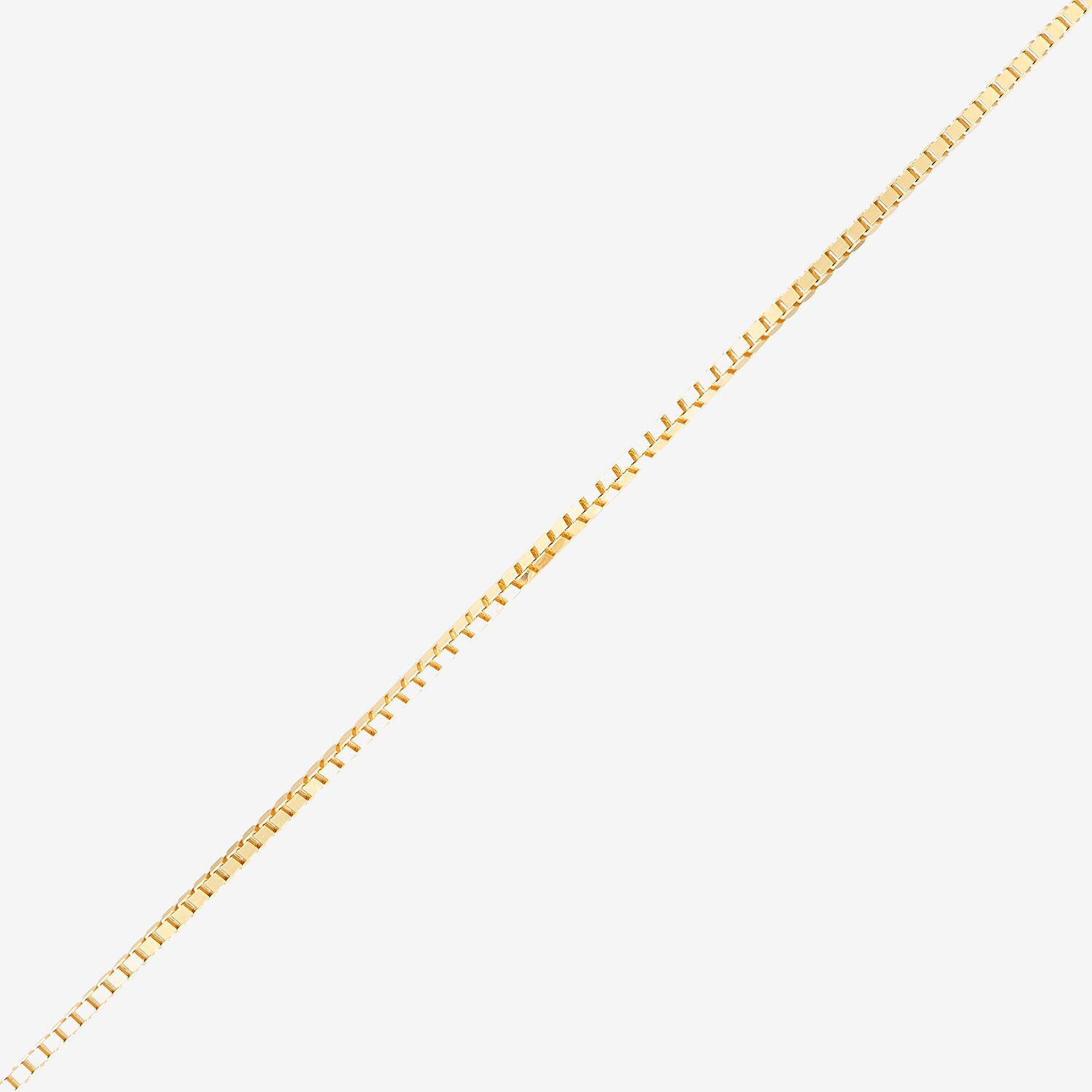 Made in Italy Womens 10K Gold Inch Box Chain Necklace