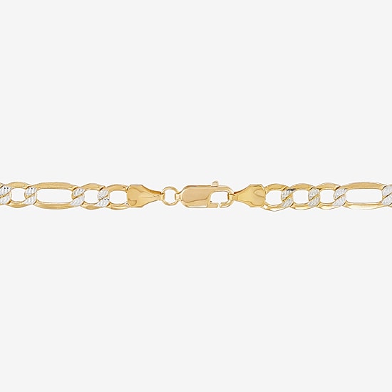 Made in Italy Womens 10K Gold 24 Inch Figaro Chain Necklace
