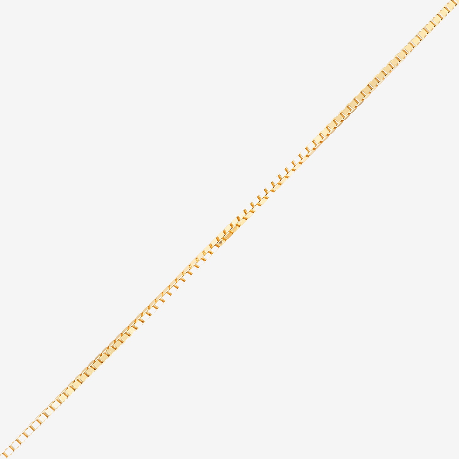 Made in Italy Womens 10K Gold 24 Inch Box Chain Necklace