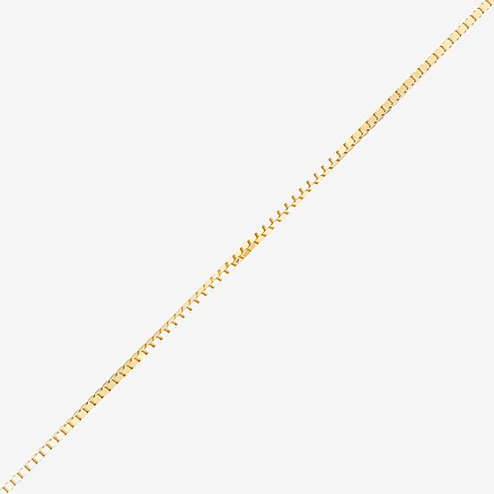 Made in Italy Womens 10K Gold 22 Inch Box Chain Necklace