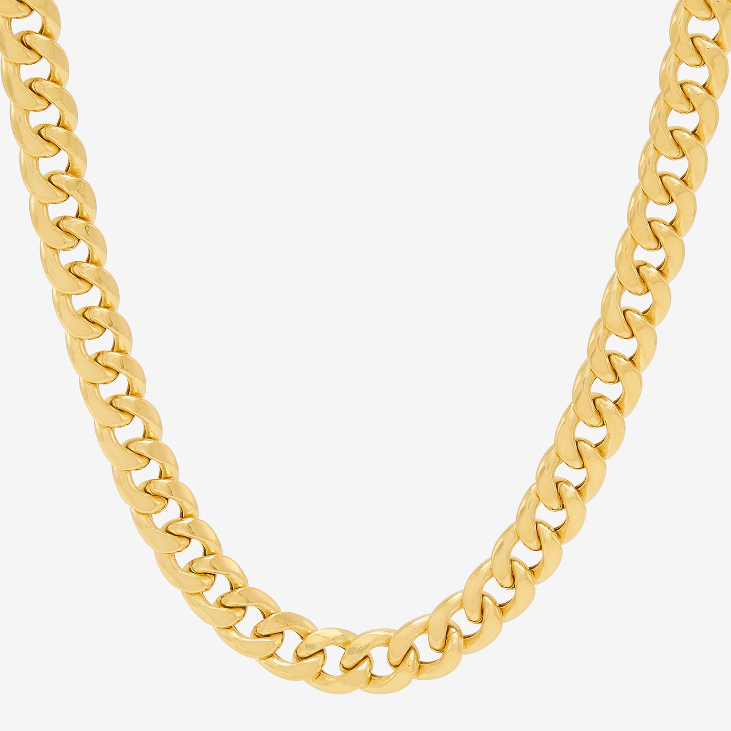 Made in Italy Womens 10K Gold Inch Chain Necklace