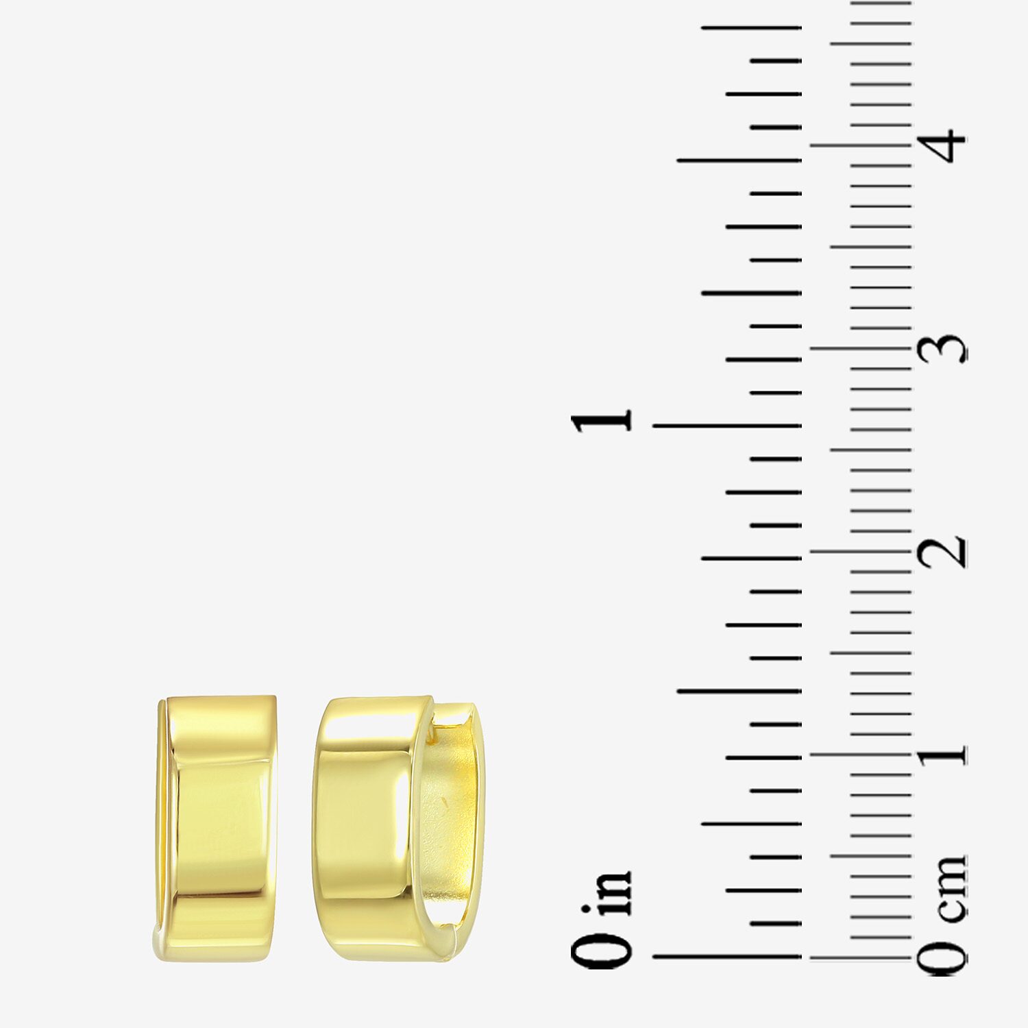 Gold Addiction Womens 10K Gold 13.5mm Hoop Earrings