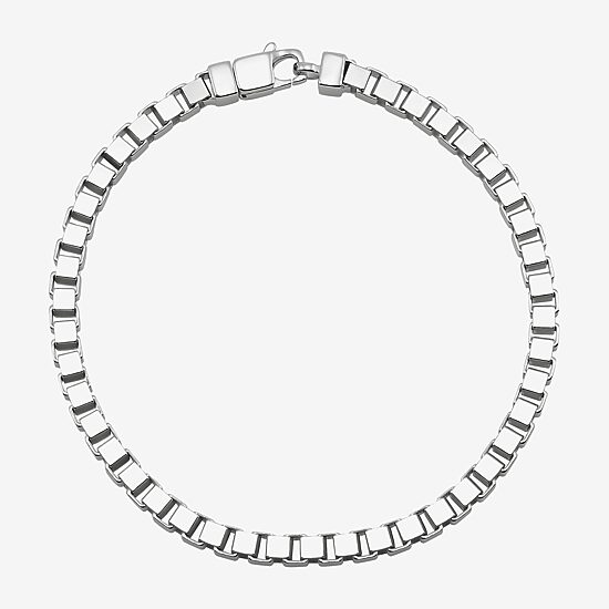 Limited Quantities! Womens Sterling Silver 7.5 Inch Box Chain Bracelet