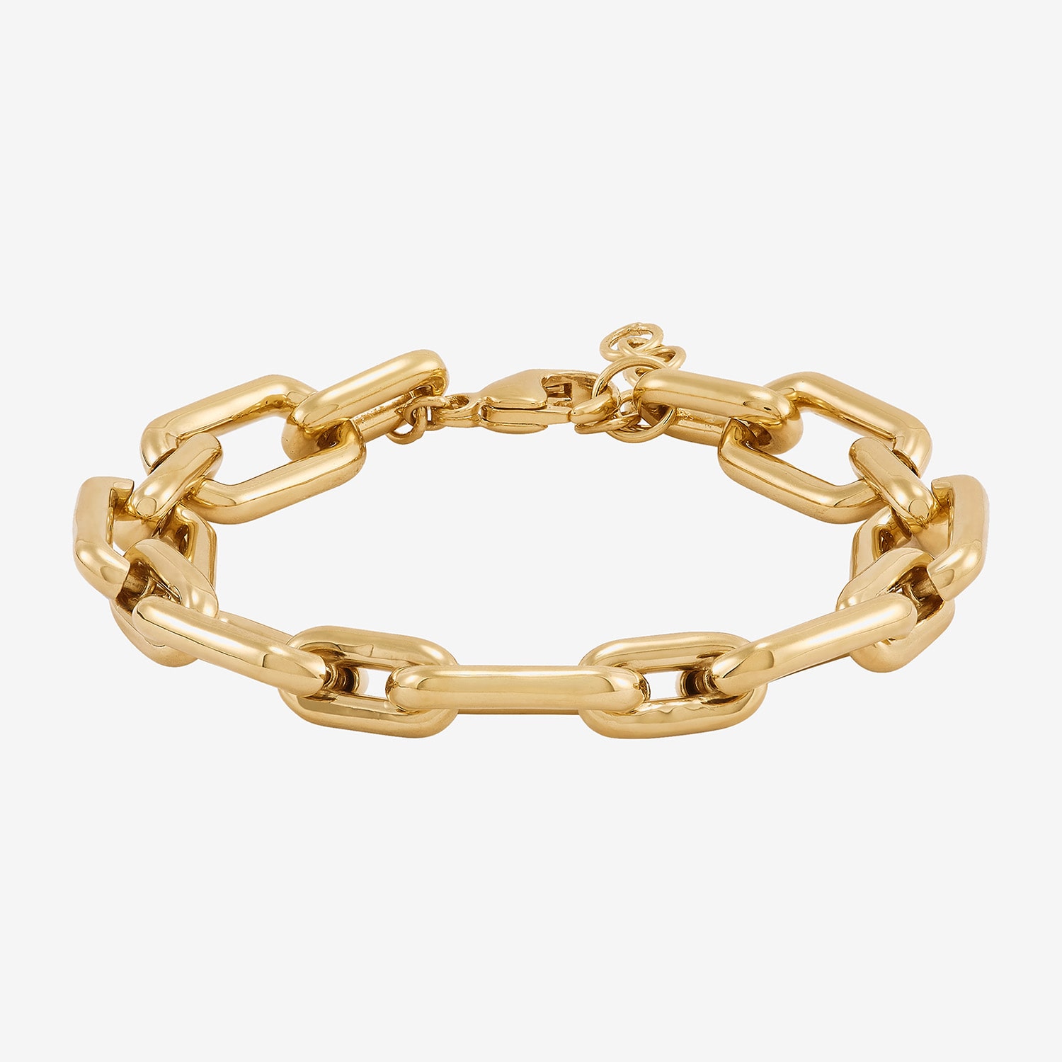 Limited Quantities! Womens 24K Gold Over Silver 7 3/4 Inch Link Chain Bracelet