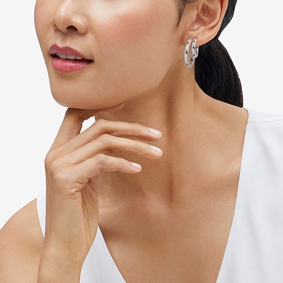 Limited Quantities! Womens Sterling Silver 2 Pair Earring Set